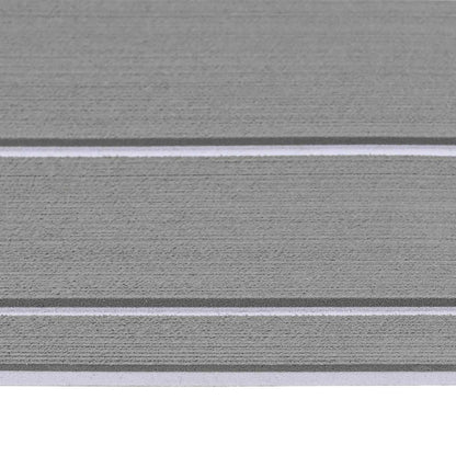 vidaXL Boat Mat Striped Light Grey and White 240 x 90 cm EVA