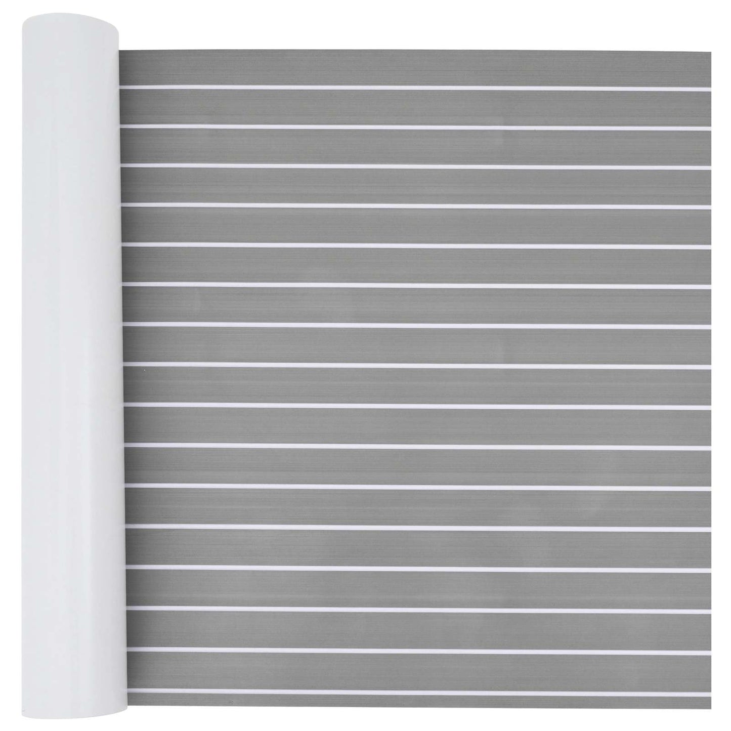 vidaXL Boat Mat Striped Light Grey and White 240 x 90 cm EVA
