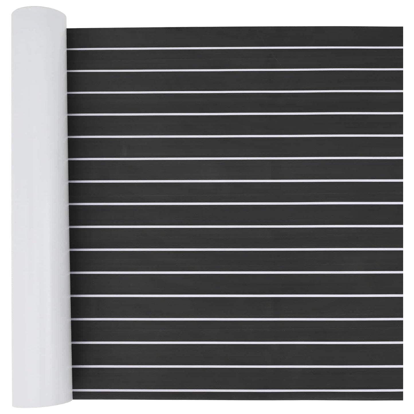 vidaXL Boat Mat Striped Dark Grey and White 240 x 90 cm EVA