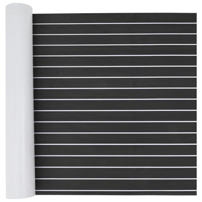 vidaXL Boat Mat Striped Dark Grey and White 240 x 90 cm EVA