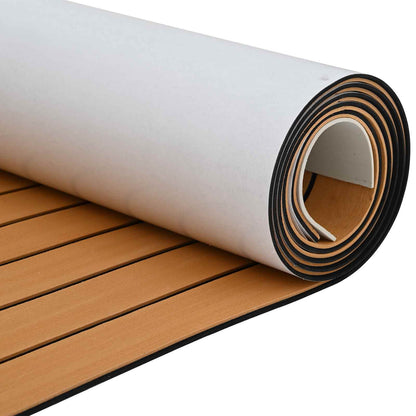 vidaXL Boat Mat Striped Brown and Black 240 x 60 cm EVA