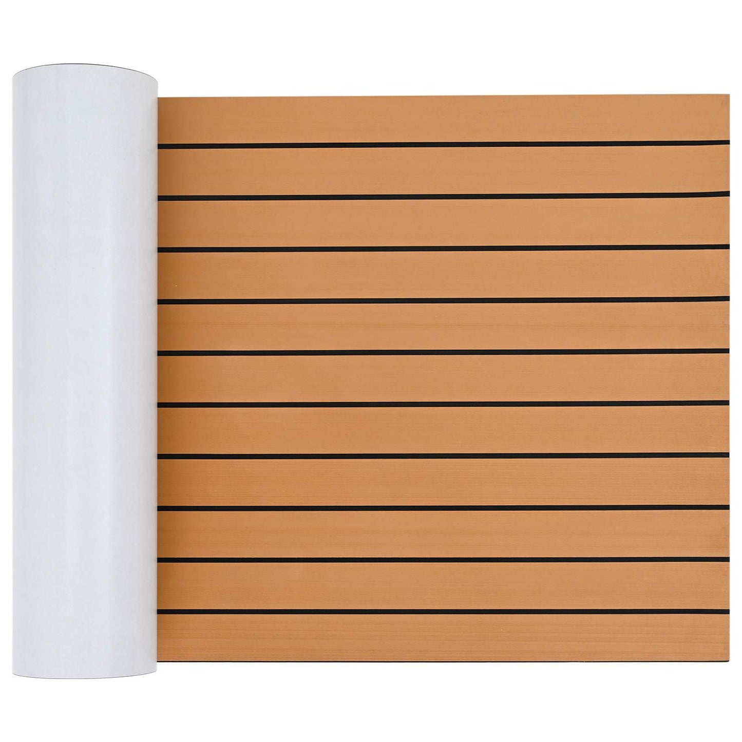 vidaXL Boat Mat Striped Brown and Black 240 x 60 cm EVA