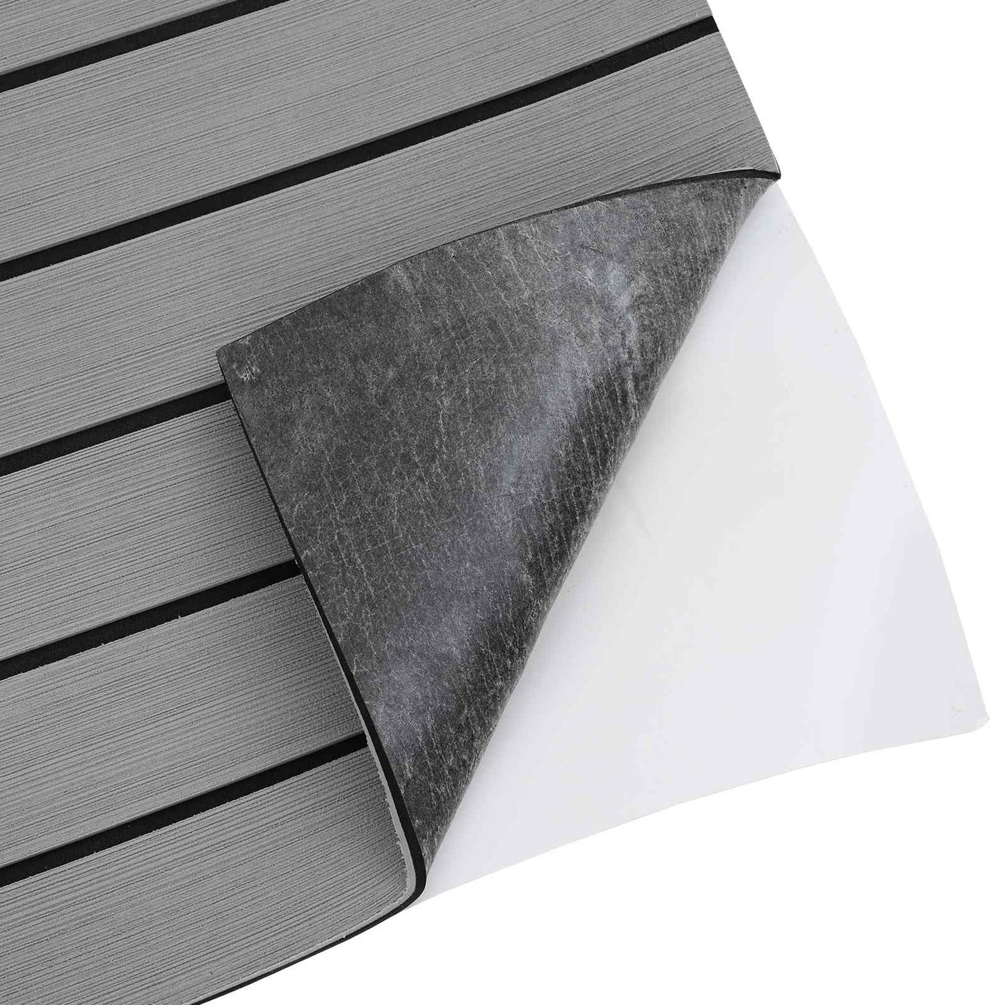 vidaXL Boat Mat Striped Light Grey and Black 240 x 60 cm EVA