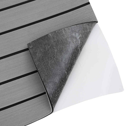 vidaXL Boat Mat Striped Light Grey and Black 240 x 60 cm EVA