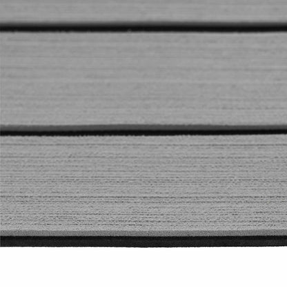 vidaXL Boat Mat Striped Light Grey and Black 240 x 60 cm EVA