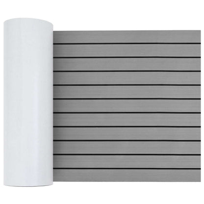 vidaXL Boat Mat Striped Light Grey and Black 240 x 60 cm EVA