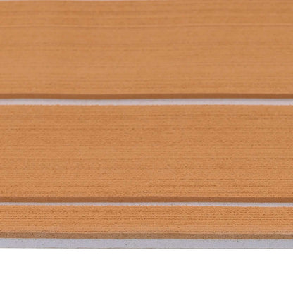 vidaXL Boat Mat Striped Brown and White 240 x 60 cm EVA