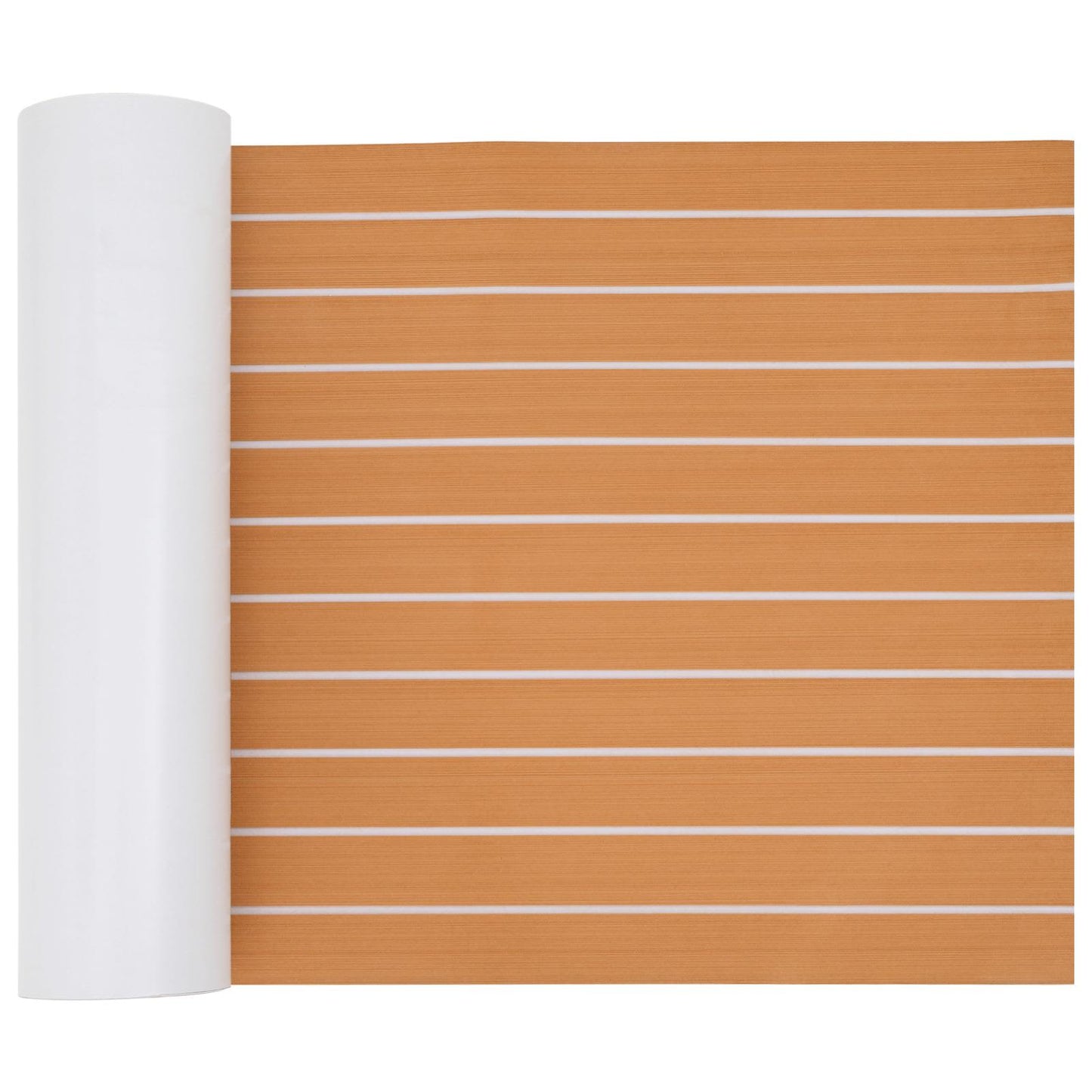 vidaXL Boat Mat Striped Brown and White 240 x 60 cm EVA