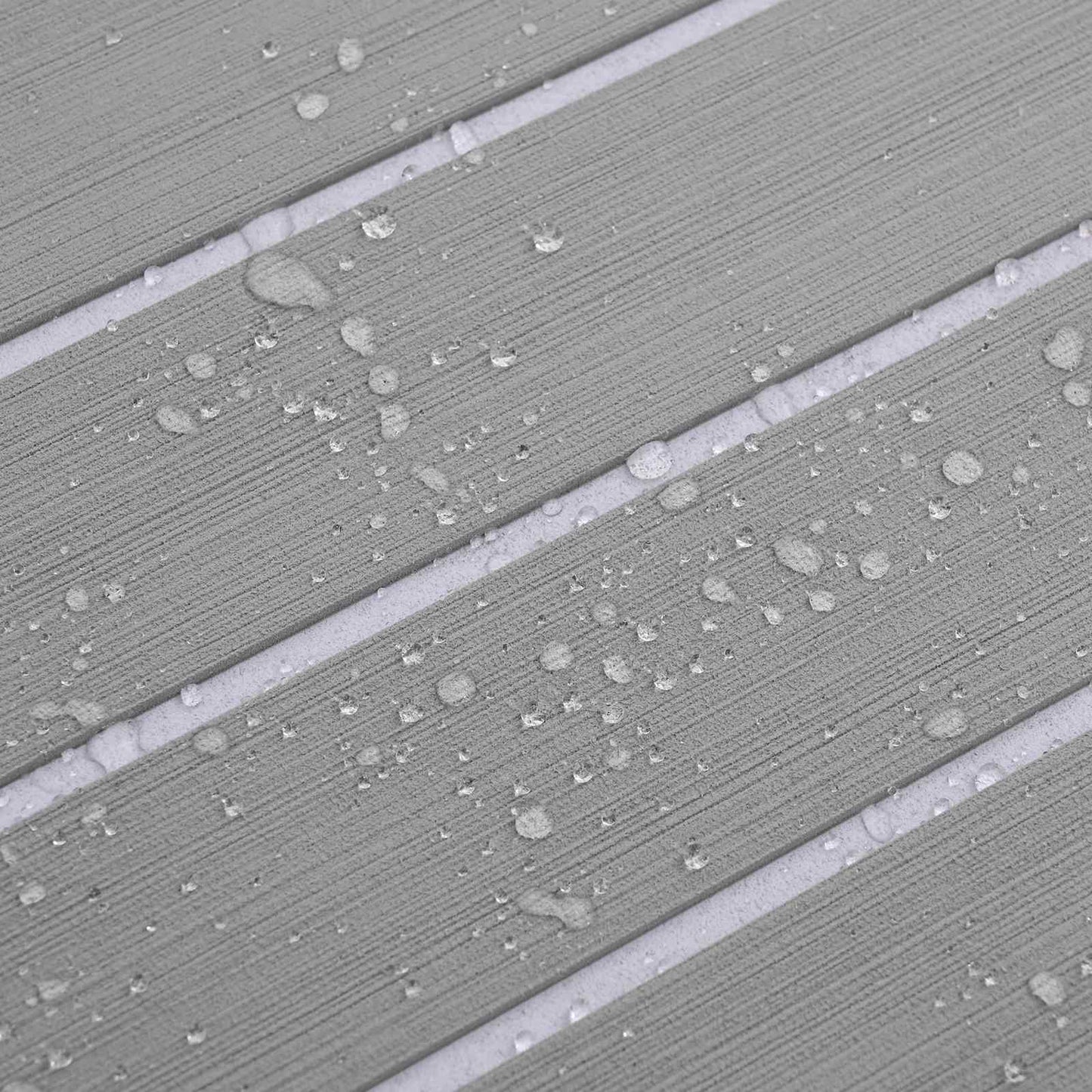 vidaXL Boat Mat Striped Light Grey and White 240 x 60 cm EVA