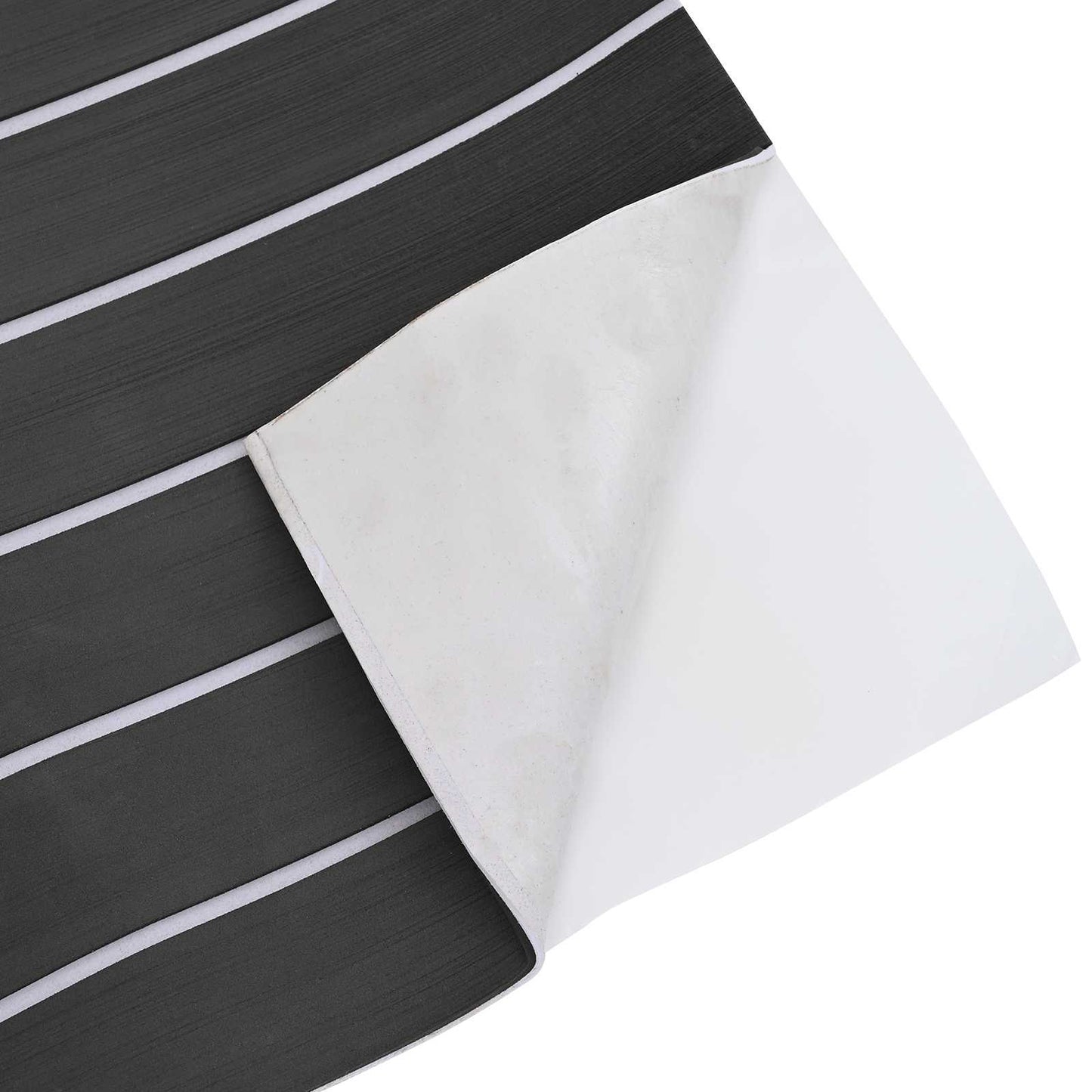 vidaXL Boat Mat Striped Dark Grey and White 240 x 60 cm EVA
