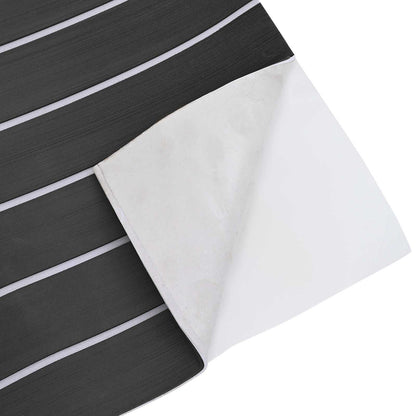 vidaXL Boat Mat Striped Dark Grey and White 240 x 60 cm EVA