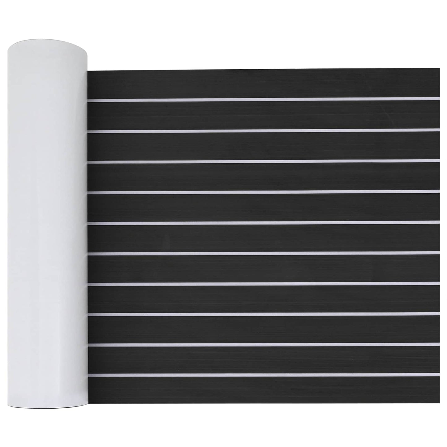 vidaXL Boat Mat Striped Dark Grey and White 240 x 60 cm EVA