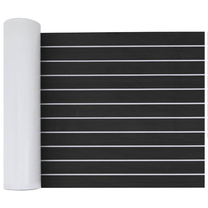 vidaXL Boat Mat Striped Dark Grey and White 240 x 60 cm EVA