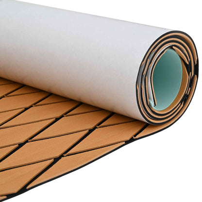 vidaXL Boat Mat Striped Brown and Black 190 x 70 cm EVA