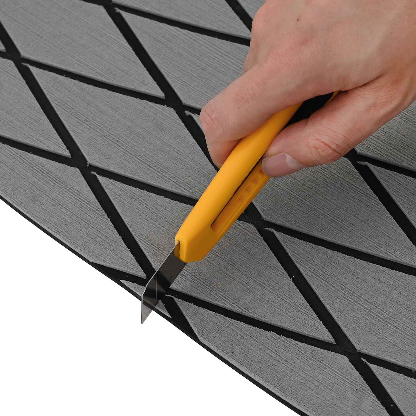 vidaXL Boat Mat Harlequin Light Grey and Black 190 x 70 cm EVA
