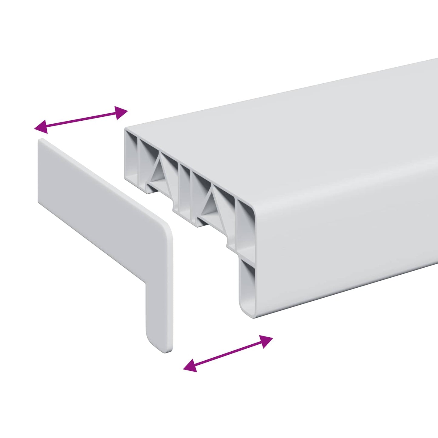 vidaXL Window Sill White 140 x 10 x 4.5 cm PVC