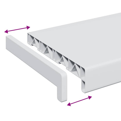 vidaXL Window Sill White 140 x 25 x 4.5 cm PVC