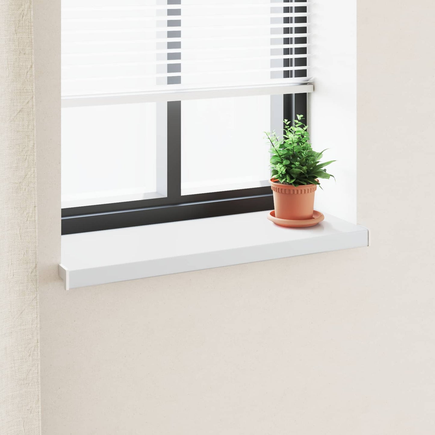 vidaXL Window Sill White 60 x 30 x 4.5 cm PVC