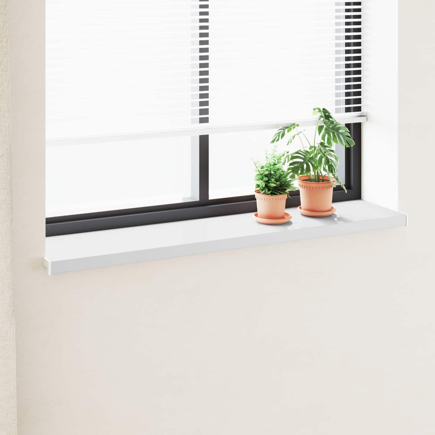 vidaXL Window Sill White 120 x 30 x 4.5 cm PVC
