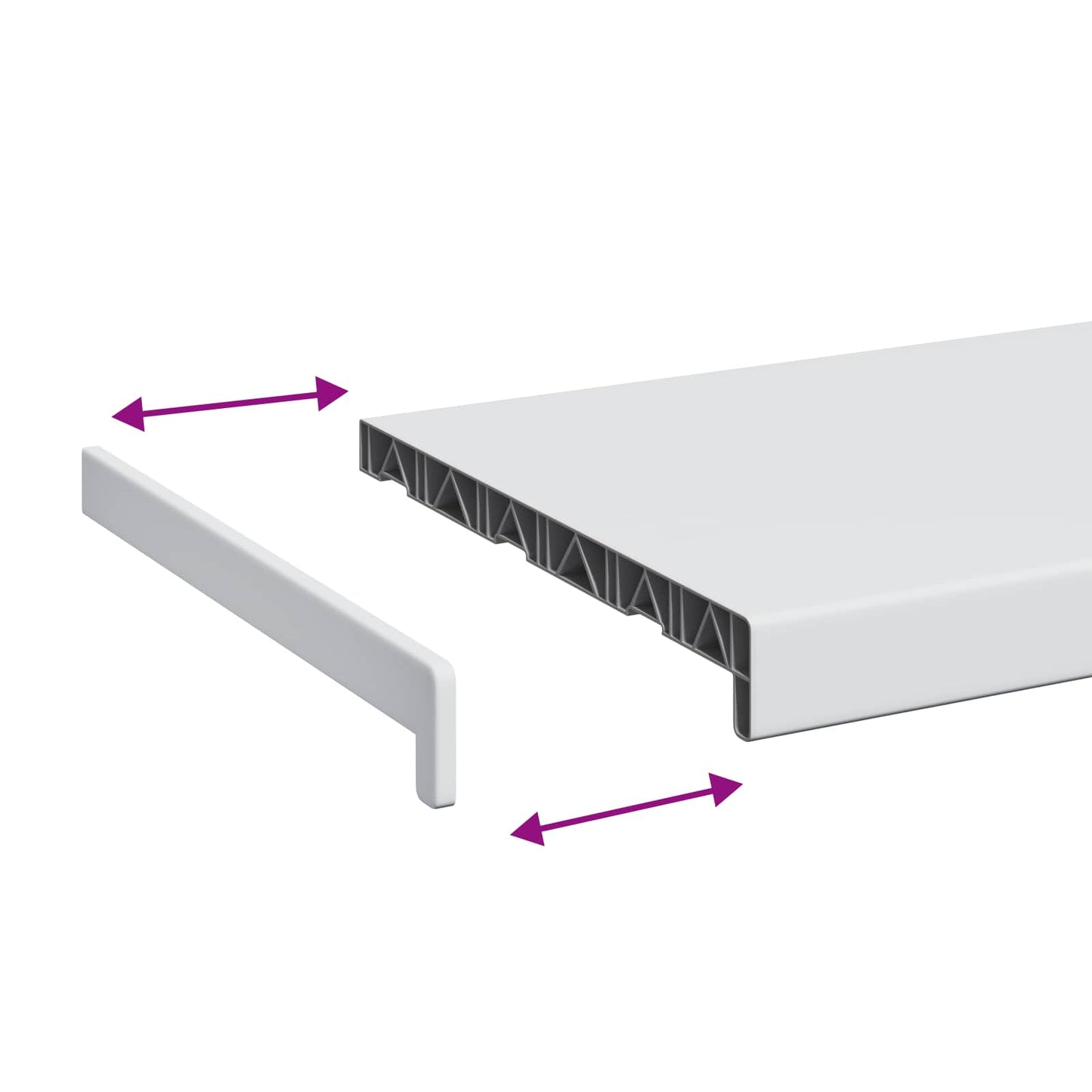 vidaXL Window Sill White 60 x 35 x 4.5 cm PVC