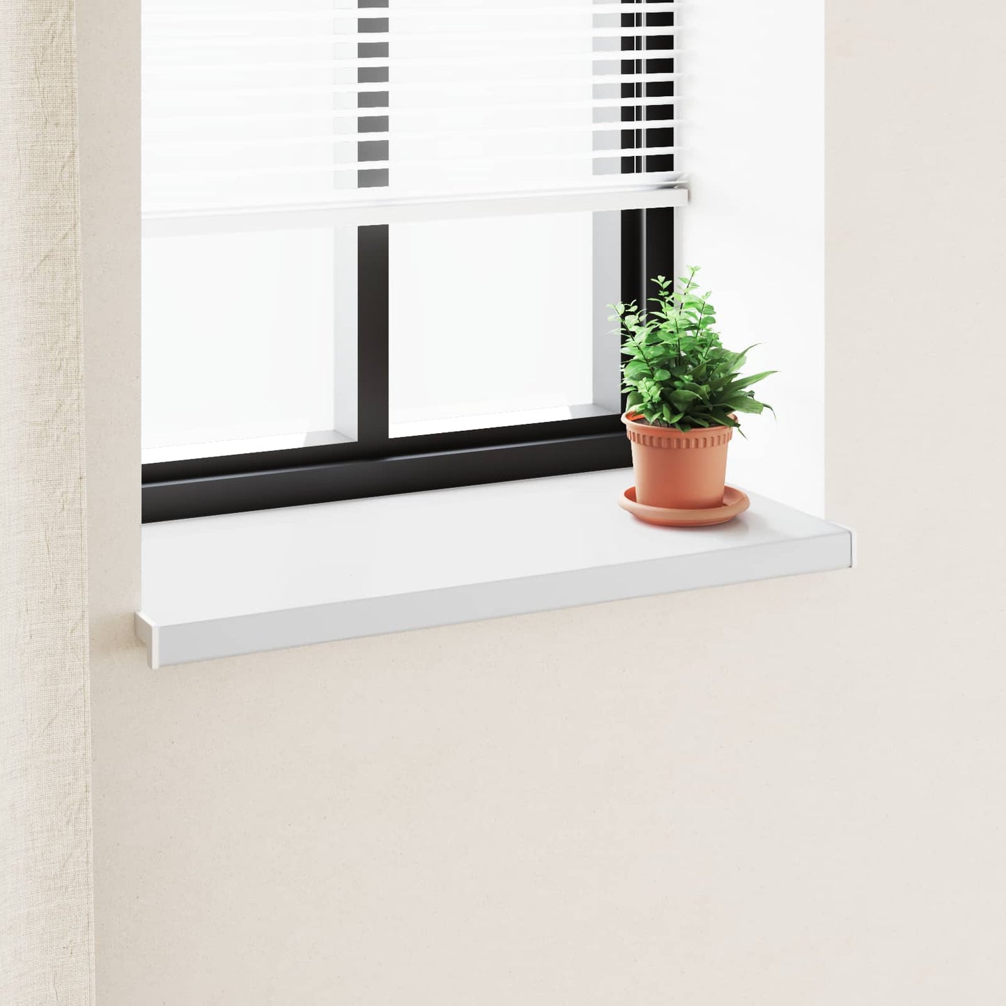 vidaXL Window Sill White 60 x 45 x 4.5 cm PVC