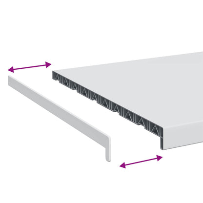 vidaXL Window Sill White 120 x 50 x 4.5 cm PVC