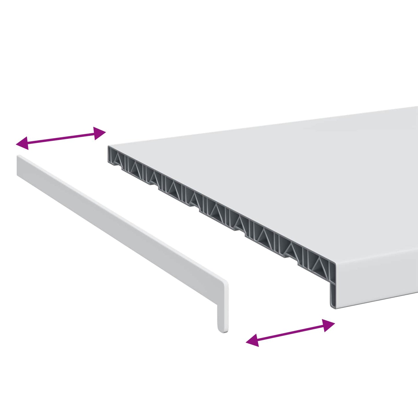 vidaXL Window Sill White 140 x 50 x 4.5 cm PVC