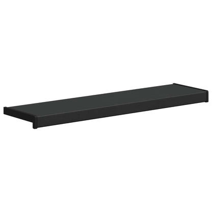 vidaXL Window Sill Black with wood grain 80 x 20 x 4.5 cm PVC