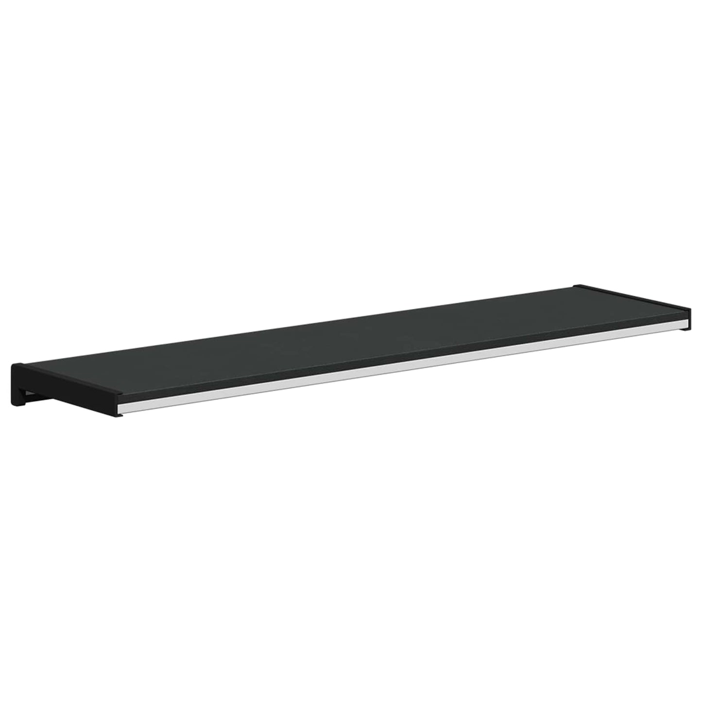 vidaXL Window Sill Black with wood grain 100 x 25 x 4.5 cm PVC
