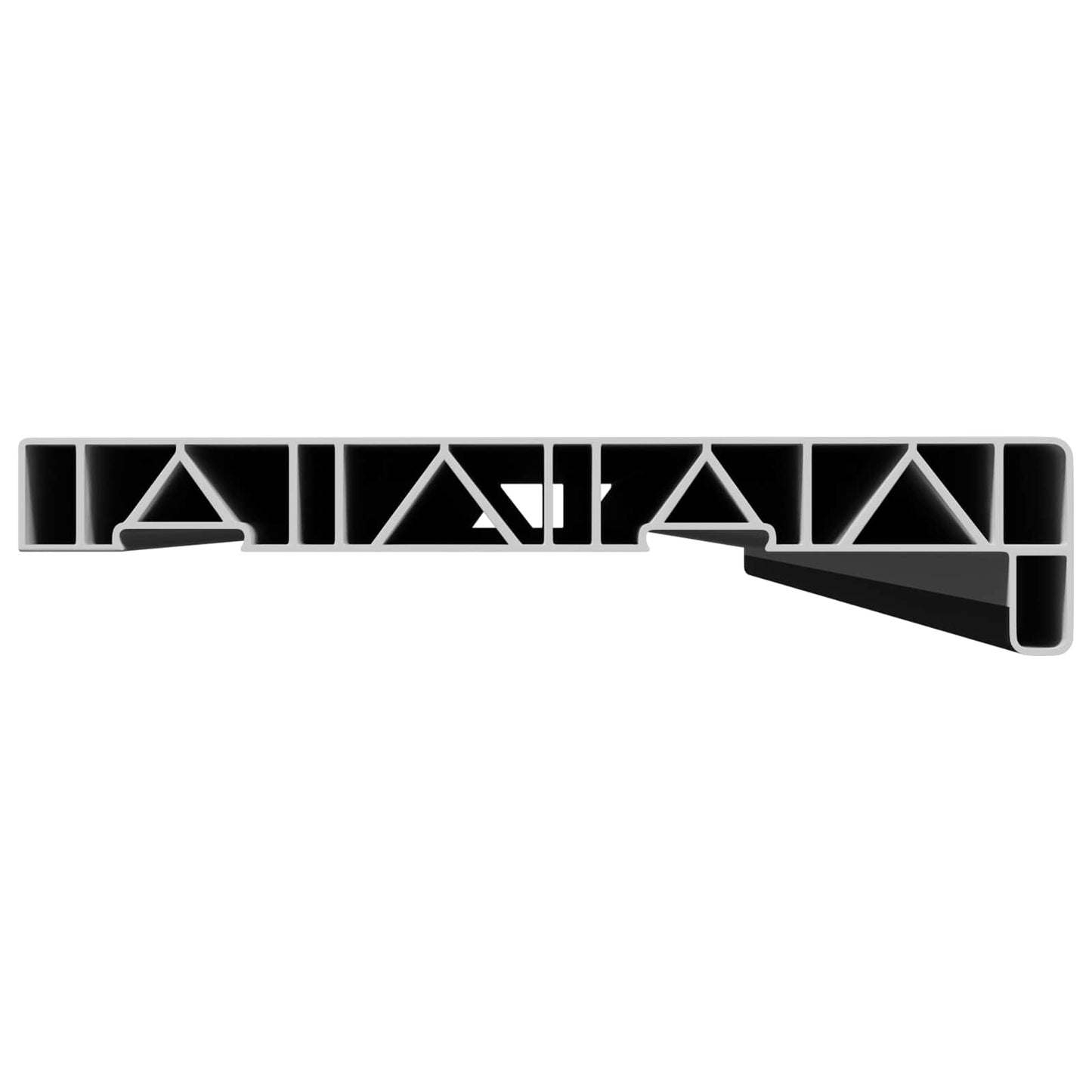 vidaXL Window Sill Black with wood grain 120 x 25 x 4.5 cm PVC
