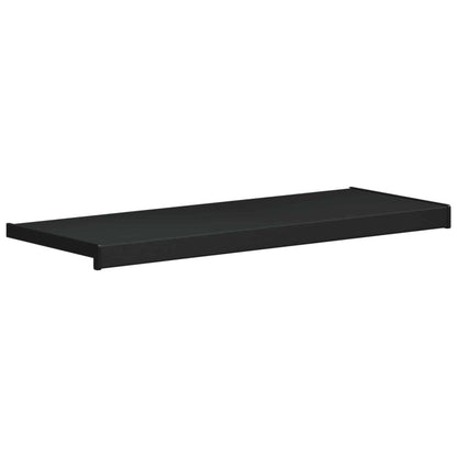 vidaXL Window Sill Black with wood grain 60 x 35 x 4.5 cm PVC