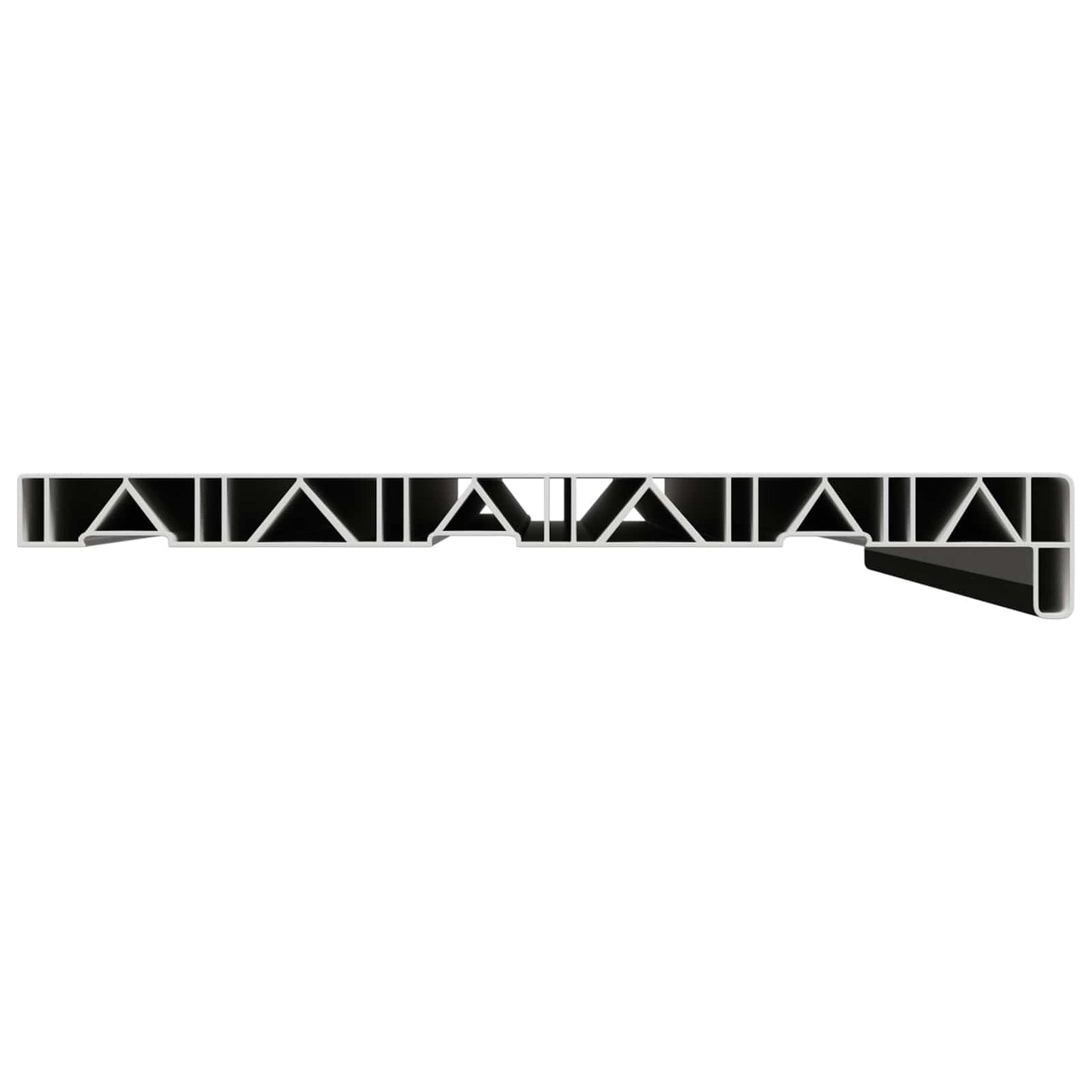 vidaXL Window Sill Black with wood grain 60 x 35 x 4.5 cm PVC