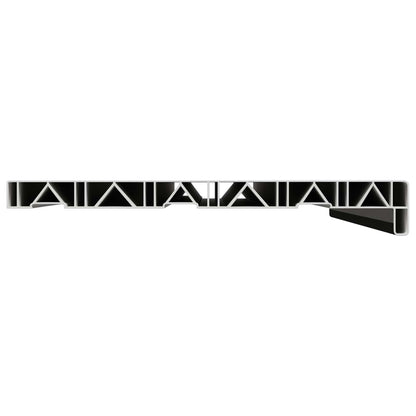 vidaXL Window Sill Black with wood grain 60 x 35 x 4.5 cm PVC