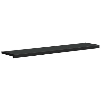 vidaXL Window Sill Black with wood grain 140 x 35 x 4.5 cm PVC