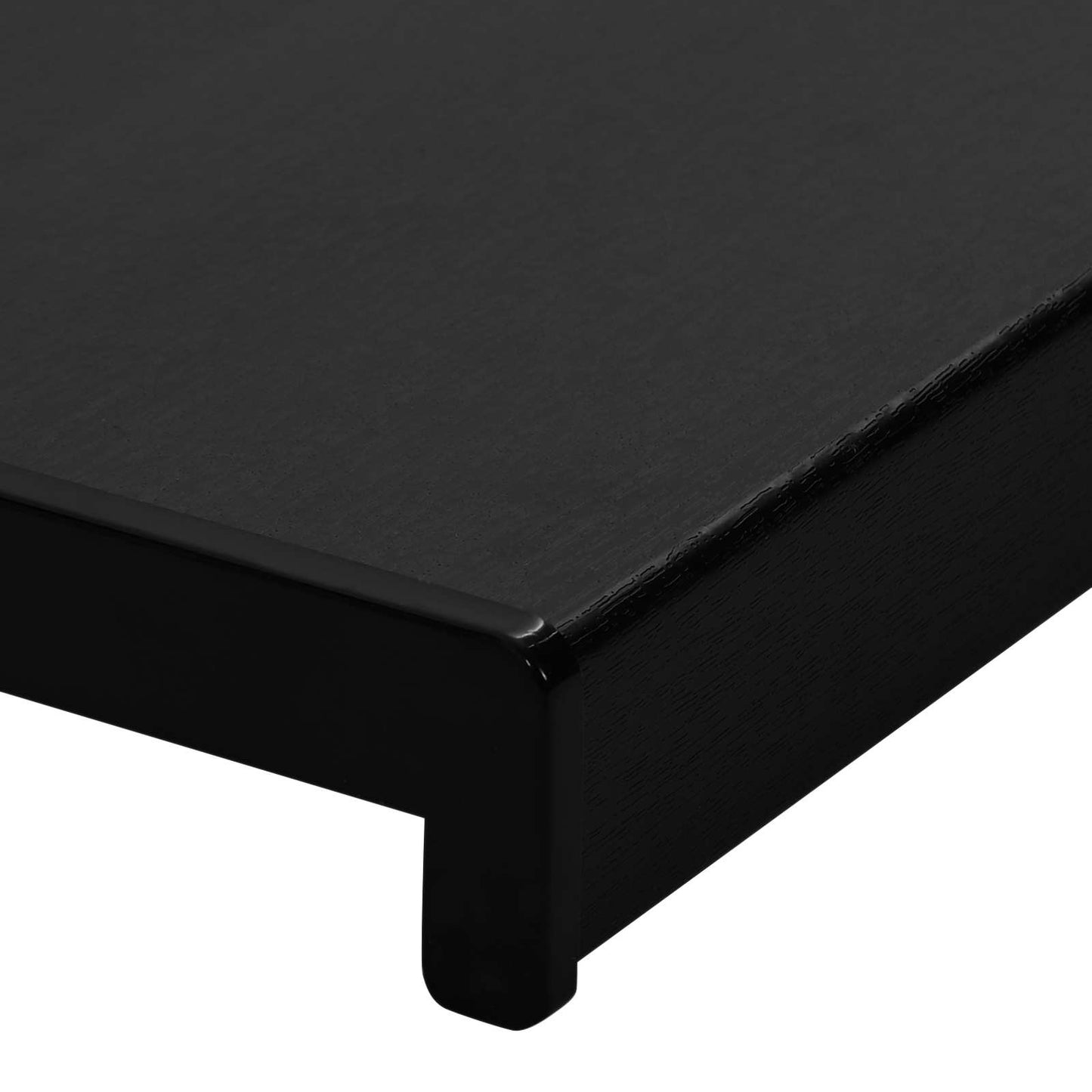 vidaXL Window Sill Black with wood grain 80 x 40 x 4.5 cm PVC