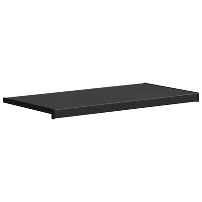 vidaXL Window Sill Black with wood grain 80 x 40 x 4.5 cm PVC