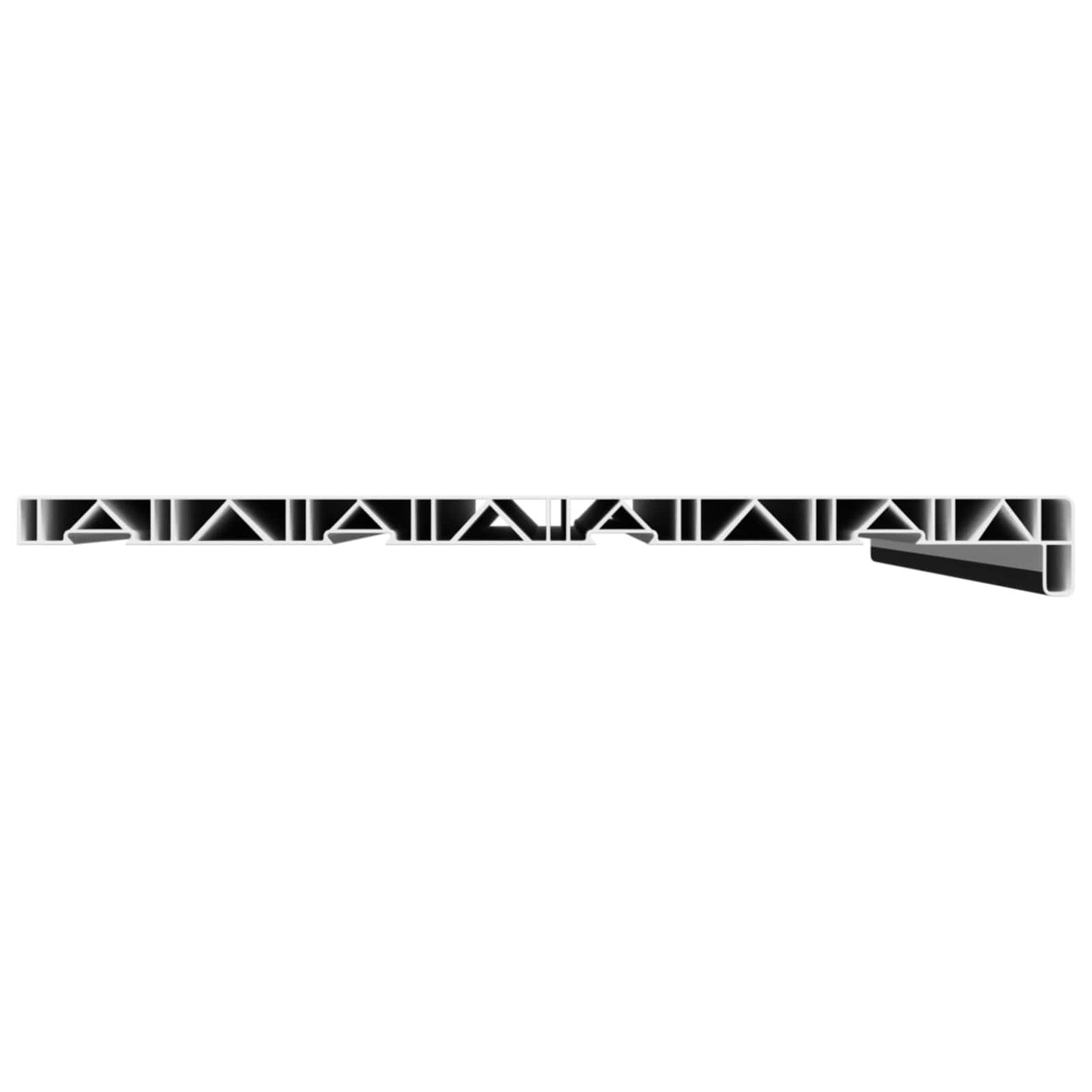 vidaXL Window Sill Black with wood grain 80 x 40 x 4.5 cm PVC