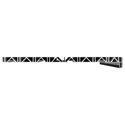 vidaXL Window Sill Black with wood grain 80 x 40 x 4.5 cm PVC
