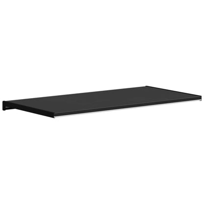 vidaXL Window Sill Black with wood grain 80 x 40 x 4.5 cm PVC