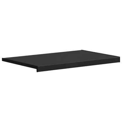 vidaXL Window Sill Black with wood grain 60 x 50 x 4.5 cm PVC