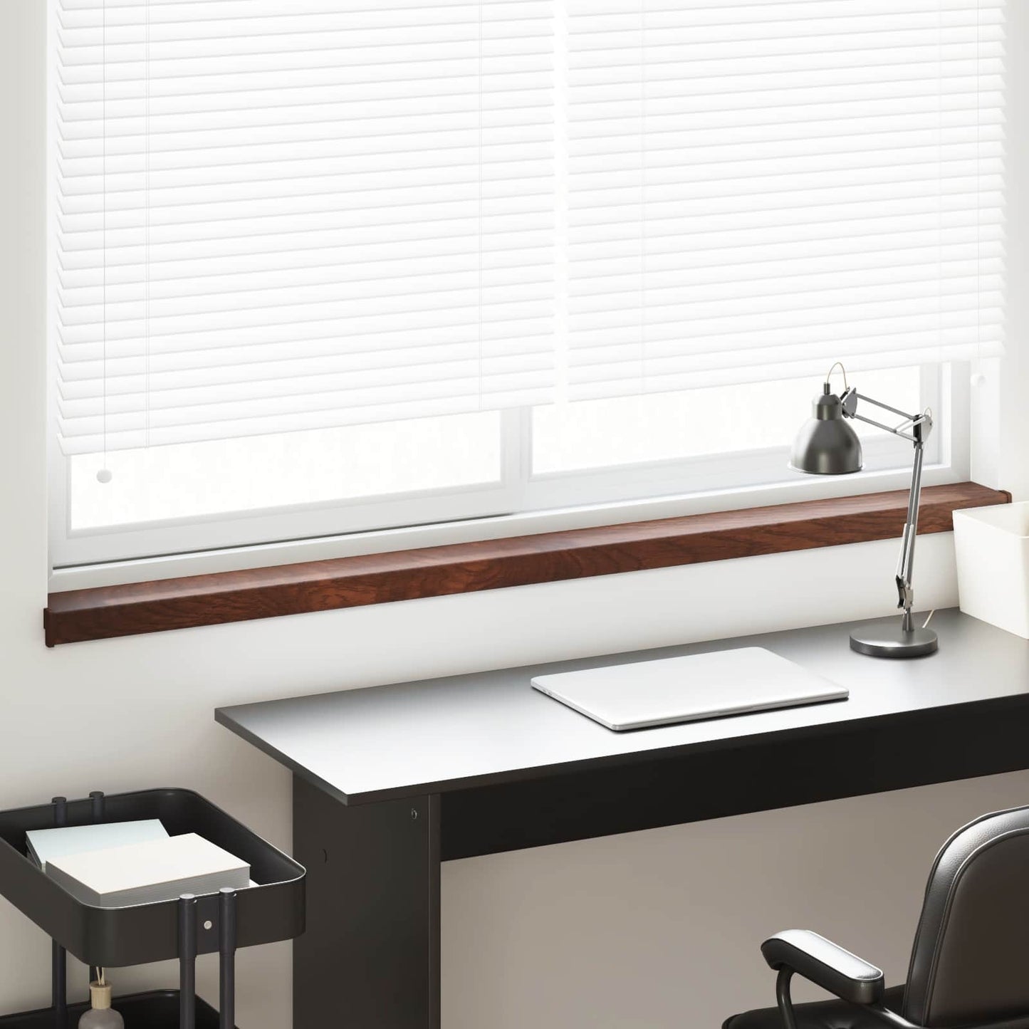 vidaXL Window Sill Brown wood 140 x 10 x 4.5 cm PVC