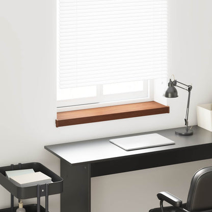 vidaXL Window Sill Brown wood 60 x 20 x 4.5 cm PVC