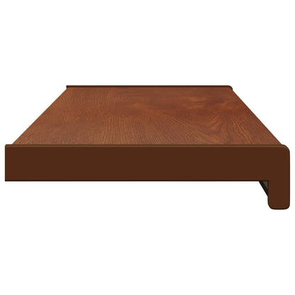 vidaXL Window Sill Brown wood 80 x 20 x 4.5 cm PVC