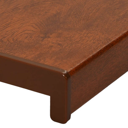 vidaXL Window Sill Brown wood 120 x 25 x 4.5 cm PVC