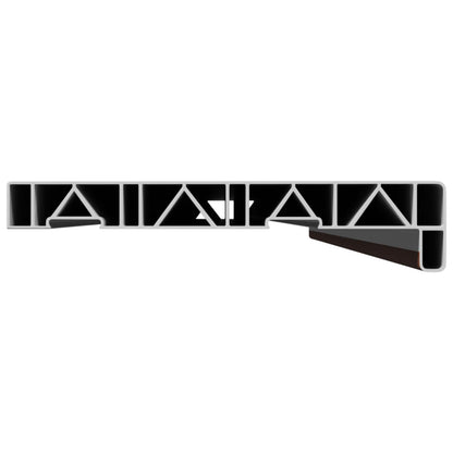 vidaXL Window Sill Brown wood 120 x 25 x 4.5 cm PVC
