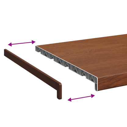 vidaXL Window Sill Brown wood 60 x 45 x 4.5 cm PVC