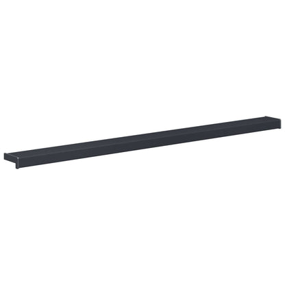 vidaXL Window Sill Anthracite with wood grain 140 x 15 x 4.5 cm PVC