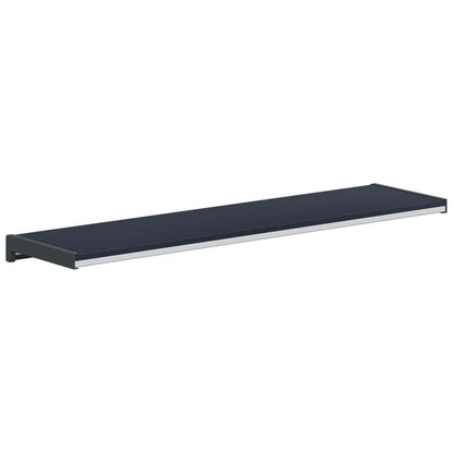 vidaXL Window Sill Anthracite with wood grain 80 x 25 x 4.5 cm PVC
