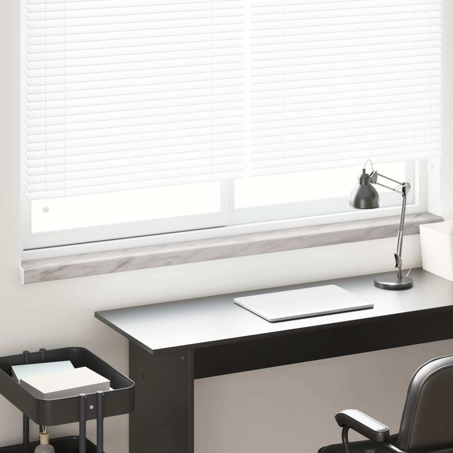 vidaXL Window Sill Marble texture 140 x 15 x 4.5 cm PVC