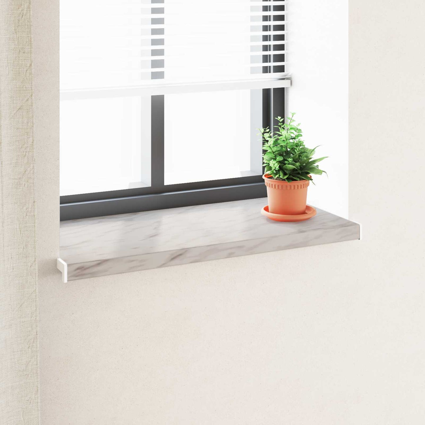 vidaXL Window Sill Marble texture 100 x 40 x 4.5 cm PVC